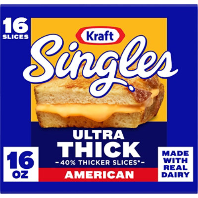 Kraft Singles Ultra Thick American Cheese Slices, 16 Ct, 16 Oz - 16 OZ - Image 1