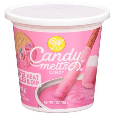 Wilton Candy Melts Wafers Pink Tub 7oz - 7 OZ - Image 3