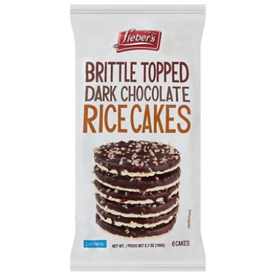 Liebers Brittle Top Dark Choc Rice Cakes - 3.7 OZ - Image 1