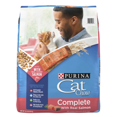 Purina Cat Chow Complete with Real Salmon Dry Cat Food - 15 Lb. - Image 1