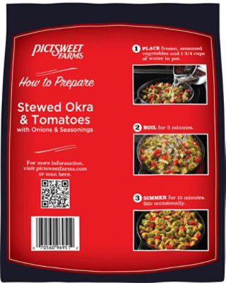 Pictsweet Farms Stewed Okra & Tomatoes Frozen, 16 Oz - 16 OZ - Image 6