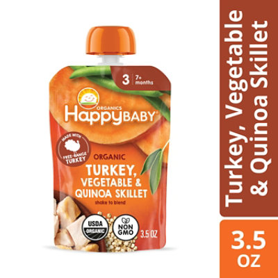 Happy Baby Organics Turkey Vegetable & Quinoa Skillet - 3.5 Oz - Image 1