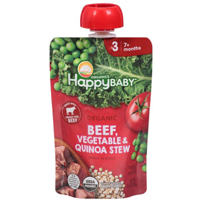 Happy Baby Org Svy Beef Veg & Quin Stw - 3.5 OZ - Image 3