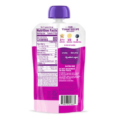 Happy Tot Organics Oatmilk Pudding Ban & Blueberry - 4 Oz - Image 2