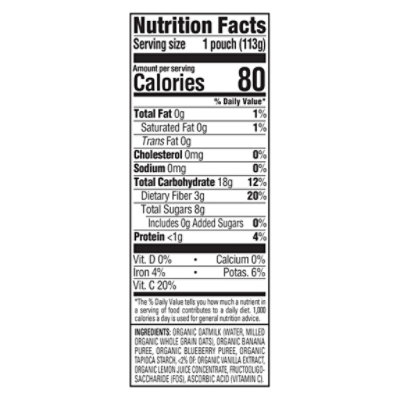 Happy Tot Organics Oatmilk Pudding Ban & Blueberry - 4 Oz - Image 3