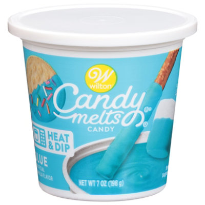 Wilton Candy Melt Wafer Blue Tub 7oz - 7 OZ - Image 3