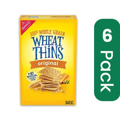 Wheat Thins Original Whole Grain Wheat Crackers - 8.5 Ounce (Pack of 6) - Image 1