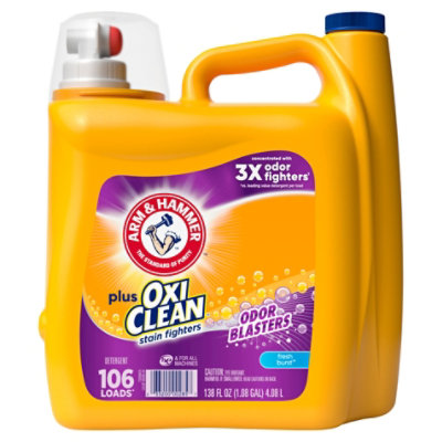 Arm & Hammer Liquid Detergent Plus Oxi Clean With Odor Blasters, Fresh Burst - 138 Fl. Oz - 138 FZ - Image 3