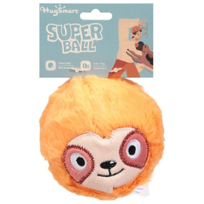 Hugsmart Pet - Dog Toys 2-in-1 Super Ball - Zoo Ball - Sloth Single Pack Size 4 - EA - Image 3