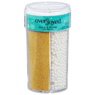 Overjoyed 4-in-1 Gold & Pearl Sprinkles - 6.7 Oz - Image 1