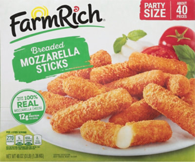 Farm Rich Breaded Mozzarella Sticks, 48 Oz - 48 OZ - Image 2