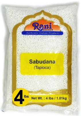 Rani Brand Authentic Indian Products -  Sabudana (Tapioca / Sago) Pearls - 64oz (4lbs) 1.81kg - Image 1