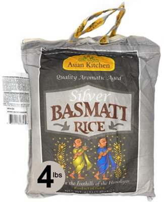 Rani Brand Authentic Indian Products - Asian Kitchen Silver White Basmati Rice - 4lbs (1.81kg) - Image 1