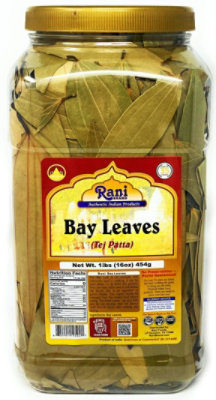 Rani Brand Authentic Indian Products - Bay Leaves Whole Hand Selected Extra Large - 16oz (1lb) 454g - Image 1