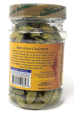 Rani Brand Authentic Indian Products - Cardamom Pods Spice (Hari Elachi) - 2oz (56g) - Image 1