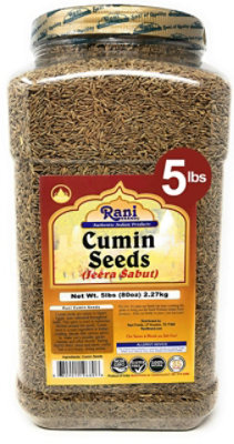 Rani Brand Authentic Indian Products - Cumin (Jeera) Whole Seeds - 80oz (5lbs) 2.27kg - Image 1
