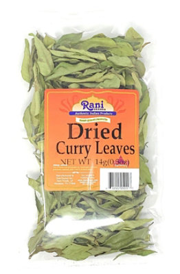 Rani Brand Authentic Indian Products - Dried Curry Whole Leaves (Kari Neem Patha) - 0.5oz (14g) - Image 1