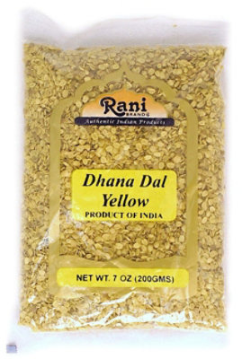 Rani Brand Authentic Indian Products - Dhana Dal (Roasted Coriander Seeds) Yellow - 7oz (200g) - Image 1