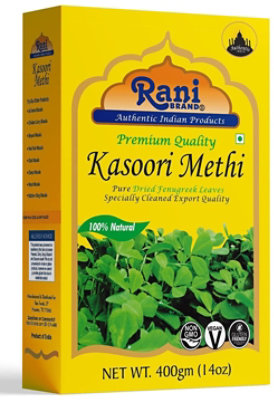 Rani Brand Authentic Indian Products - Fenugreek Leaves Dried (Kasoori Methi) - 14oz (400g) - Image 1