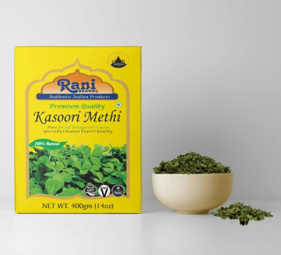 Rani Brand Authentic Indian Products - Fenugreek Leaves Dried (Kasoori Methi) - 14oz (400g) - Image 3