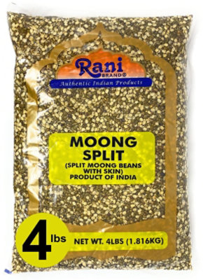 Rani Brand Authentic Indian Products - Moong Split (Split Moong Beans w/Skin) - 64oz (4lbs) 1.81kg - Image 1