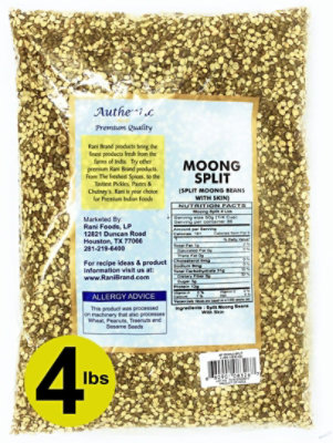 Rani Brand Authentic Indian Products - Moong Split (Split Moong Beans w/Skin) - 64oz (4lbs) 1.81kg - Image 3