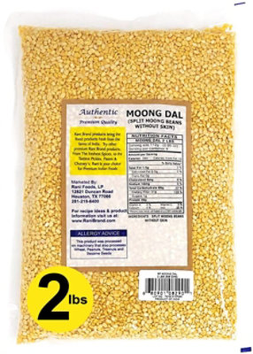 Rani Brand Authentic Indian Products - Moong Dal (Split Moong Beans Skinless) - 32oz (2lbs) 908g - Image 2