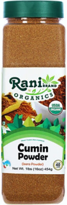 Rani Brand Authentic Indian Products - Organic Cumin (Jeera) Ground Seeds - 16oz (1lb) 454g - Image 1