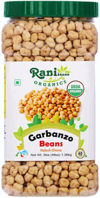 Rani Brand Authentic Indian Products - Organic Garbanzo Beans (Kabuli Chana) - 48oz (3lbs) 1.36kg - Image 1