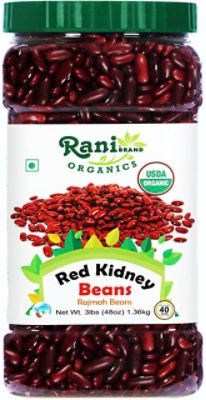 Rani Brand Authentic Indian Products - Organic Red Kidney Beans (Rajmah Beans) Light - 48oz (3lbs) - Image 1