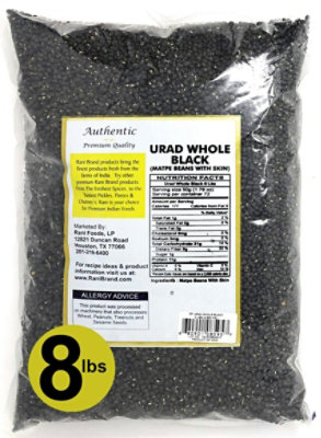 Rani Brand Authentic Indian Products - Urad Whole Black (Matpe Beans w/Skin) - 128oz (8lbs) 3.63kg - Image 2