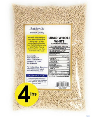 Rani Brand Authentic Indian Products - Urad Gota White (Matpe Beans Skinless) - 64oz (4lbs) 1.81kg - Image 2