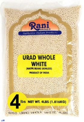Rani Brand Authentic Indian Products - Urad Gota White (Matpe Beans Skinless) - 64oz (4lbs) 1.81kg - Image 1