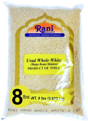 Rani Brand Authentic Indian Products - Urad Gota White (Matpe Beans Skinless) - 128oz (8lbs) 3.63kg - Image 1