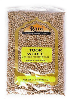 Rani Brand Authentic Indian Products -  Toor (Pigeon Peas) Whole 2lbs (32oz) ~ All Natural | Gluten Friendly | NON-GMO | Vegan | Indian Origin - Image 1