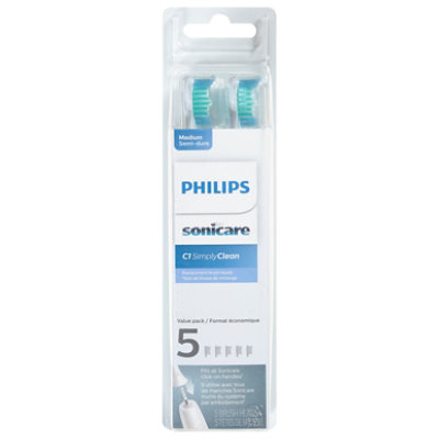Sonicare Simply Clean Brush Heads - 5 CT - Image 1