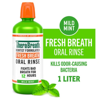 Herabreath Fresh Breath Oral Rinse Mild Mint 33.8 Fz - 33.8 FZ - Image 2