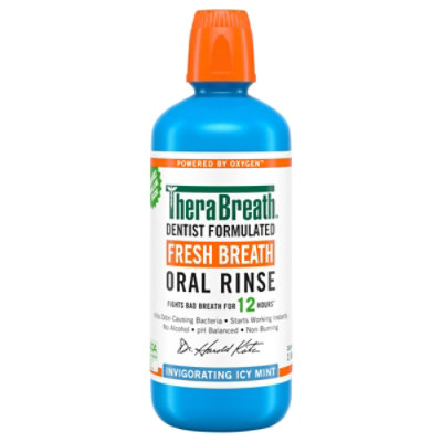 Therabreath Fresh Breath Oral Rinse Icy Mint 33.8 Fz - 33.8 FZ - Image 3