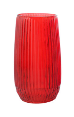 Overjoyed Boutique Ribbed Candle Holderlarge Pink - EA - Image 1