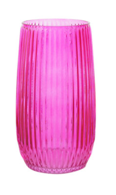 Overjoyed Boutique Ribbed Candle Holder Large Orange - EA - Image 1