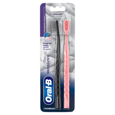 Oral-b Brilliance Whitening Toothbrush, Extra Soft, Black And Coral, 2 Count - 2 CT - Image 6