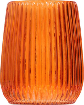 Debi Lilly Ribbed Candle Holder Small Orange - EA - Image 4