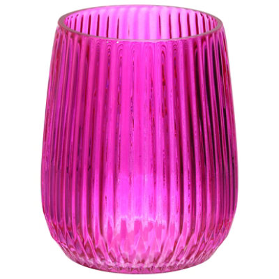 Debi Lilly Ribbed Candle Holder Small Pink - EA - Image 3