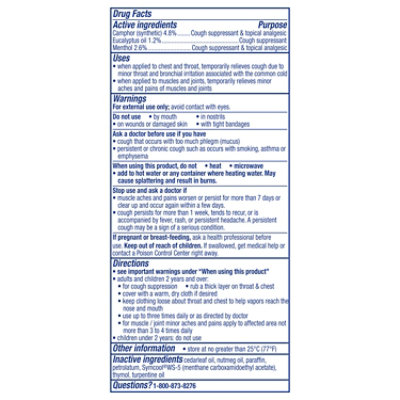 Vicks VapoRub Advanced Plus Ointment - 2.82 Oz - Image 2