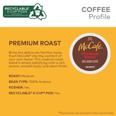 Mccafe, Premium Roast, Medium Roast, Keurig Single Serve K-cup Coffee Pods, 48 Count - 48 CT - Image 2