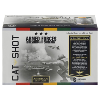 Armed Forces Cat Shot Lager - 6-12 Fl. Oz. - Image 1