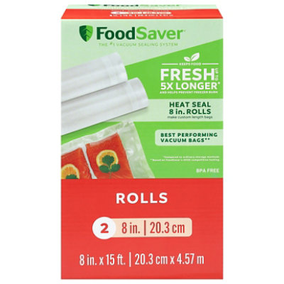 Food Saver Os 8 Inch by 15 Feet Rolls 2 Pack - Each - Image 2