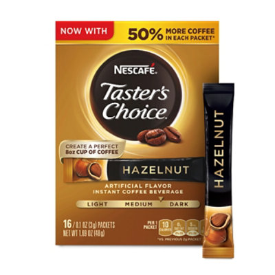 Nescafé Taster's Choice Hazelnut Instant Coffee - 1.69 Oz - Image 1