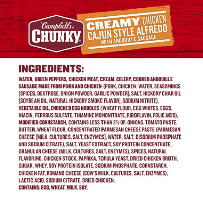 Campbell's Chunky Creamy Cajun Style Chicken Alfredo Soup - 18.8 Oz - Image 5