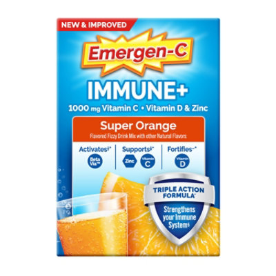 Emergen-C Super Orange Powder for Immune Support - 30 Count - Image 1